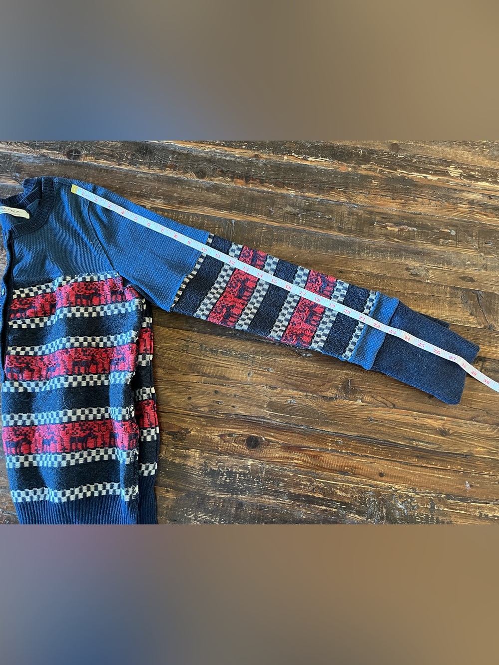 Free People We The Free To The Woods Thermal Henley Sweater in Boy Combo Sz *M/L - Picture 7 of 8